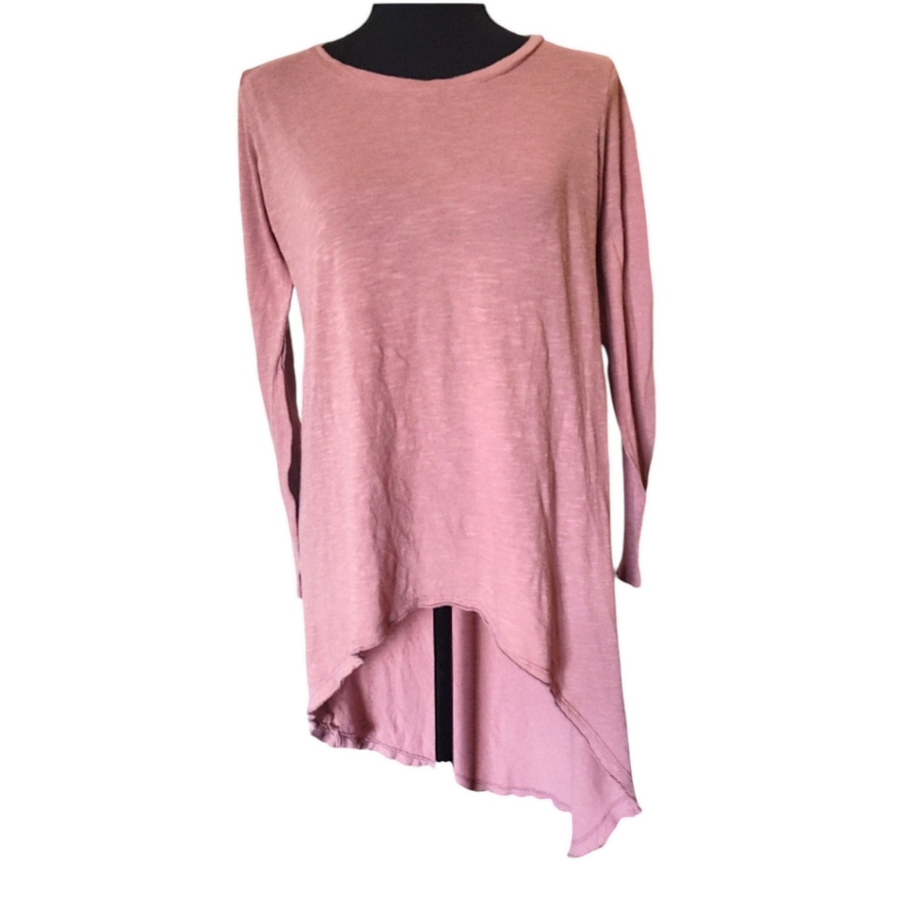Dusty Rose Asymmetrical Long Sleeve T🔸 5 for $20 tops bundle item🔸